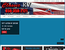 Tablet Screenshot of classicrvsales.com